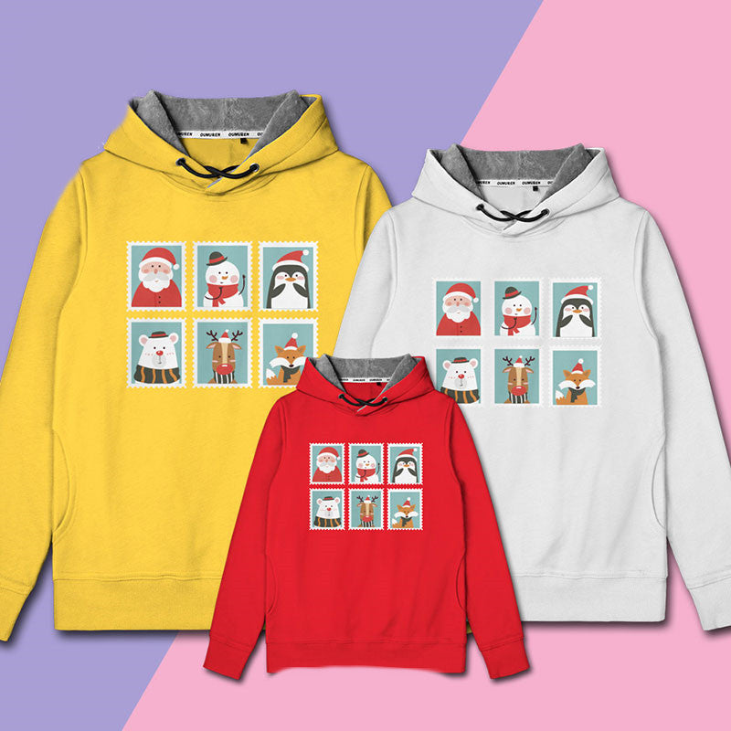 Christmas Theme Old Man Hooded Sweater Men's And Women's Tops