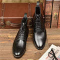 Soft Top Cowhide High Top Boots For Men