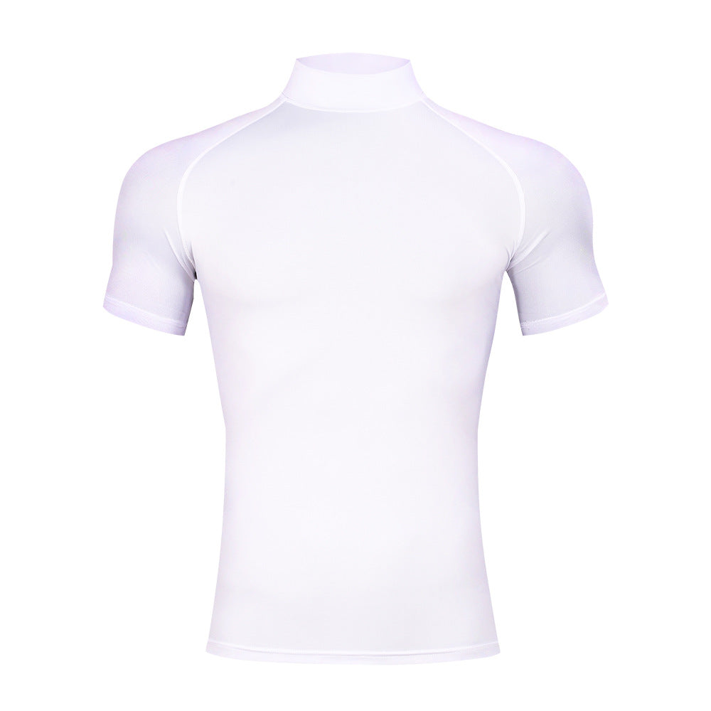 Men's Turtleneck Fitness Exercise Running T-shirt Top