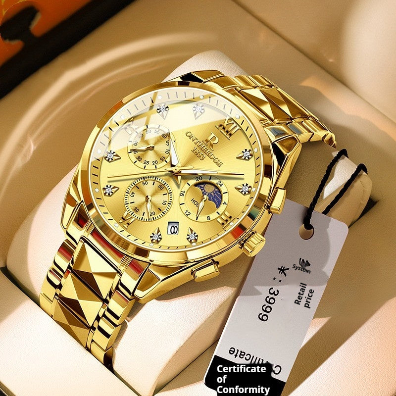 Waterproof Tungsten Steel Quartz Business Watch