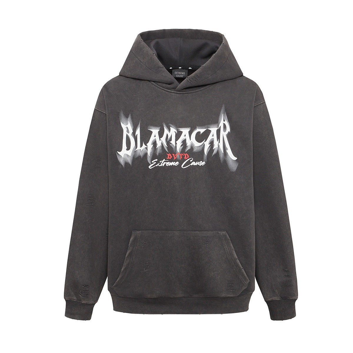 American Retro Heavy Washed Hoodie Design Sense Printed Hoodie