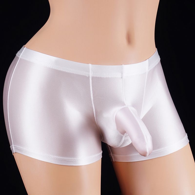 Aircraft Pants Men's Boxers Shiny Silky High Elastic Underwear Lift Shorts Breathable Tights