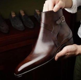 Short Boots Men's Boots Belt Buckle New Style