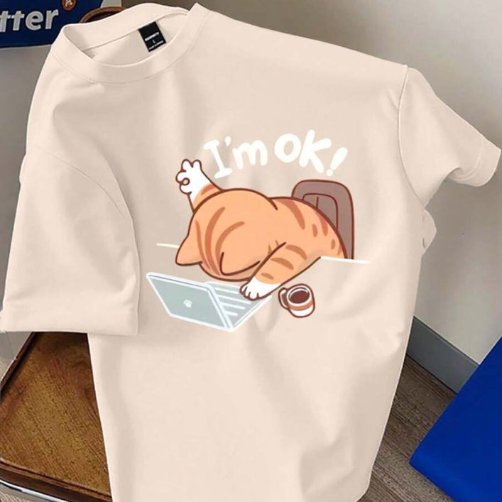 100 Cotton Casual Men's Short-Sleeve Crew-Neck T-Shirt