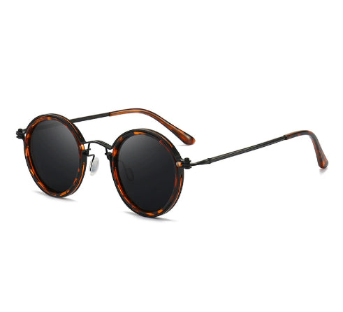 Women'S Round Frame Retro Polarized Sunglasses