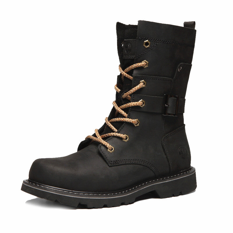Men's High Top Waterproof And Velvet Rhubarb Boots