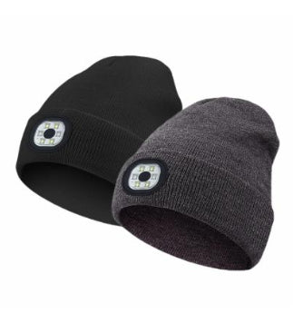 Outdoor Riding Lighting Headlights Cap Multi-color Optional Night Running LED Light Emitting Knitted Hat