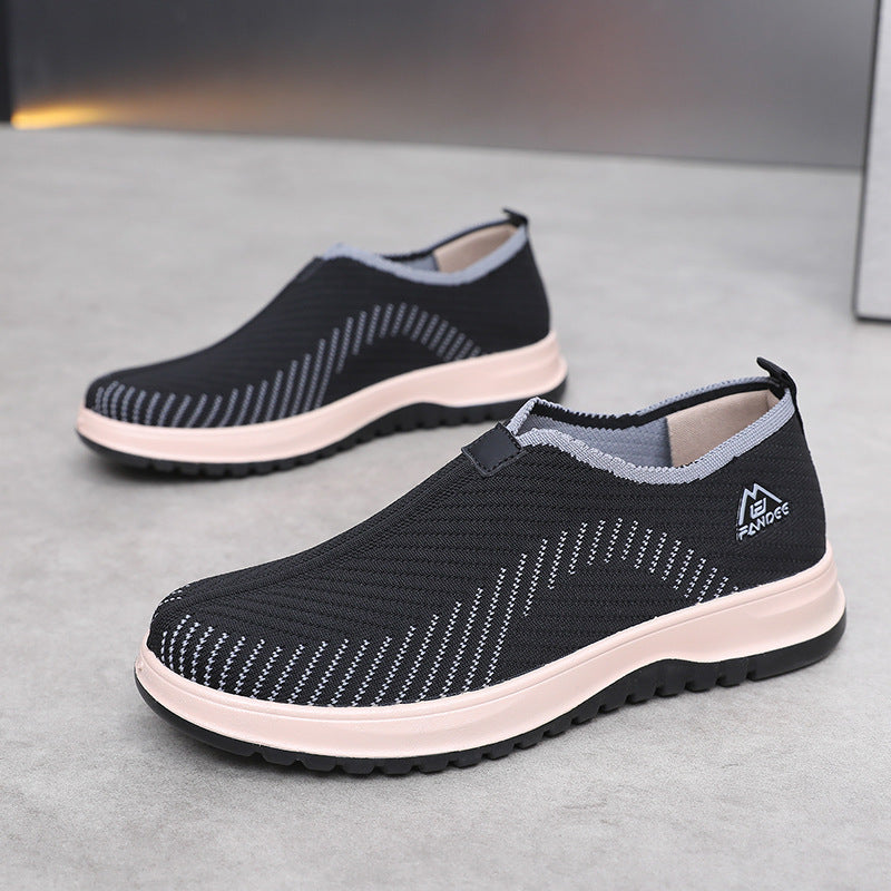 Breathable Soft Bottom Lightweight And Wear-resistant Leisure Sports All-match Slip-on Men's Thin Shoes