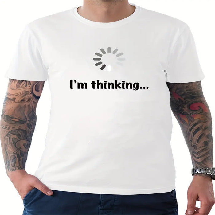 Men's Fashion Leisure Commute All-matching Round Neck Short Sleeve T-shirt