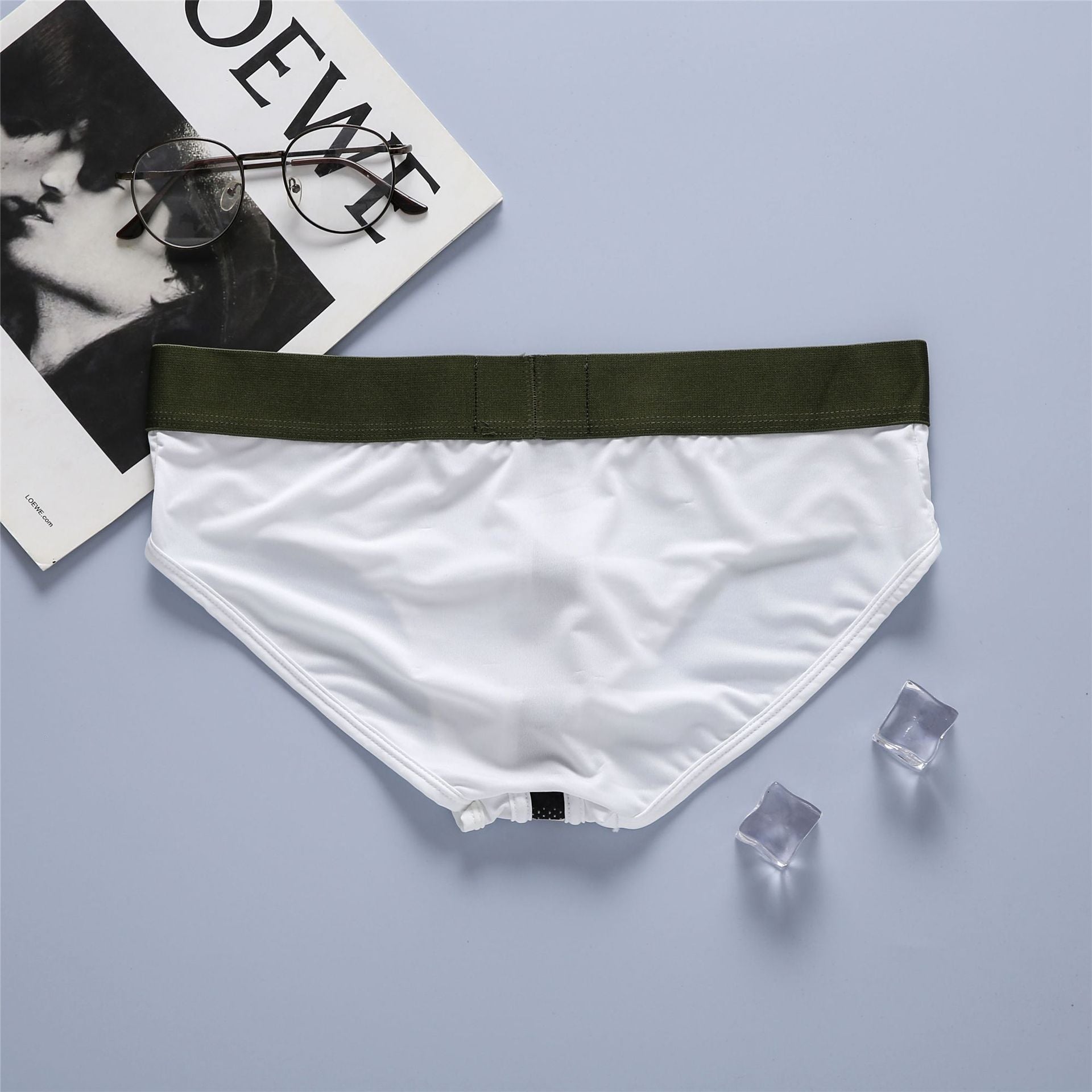 Men's Milk Silk Low Waist Elastic Three-dimensional Bag Comfortable Briefs