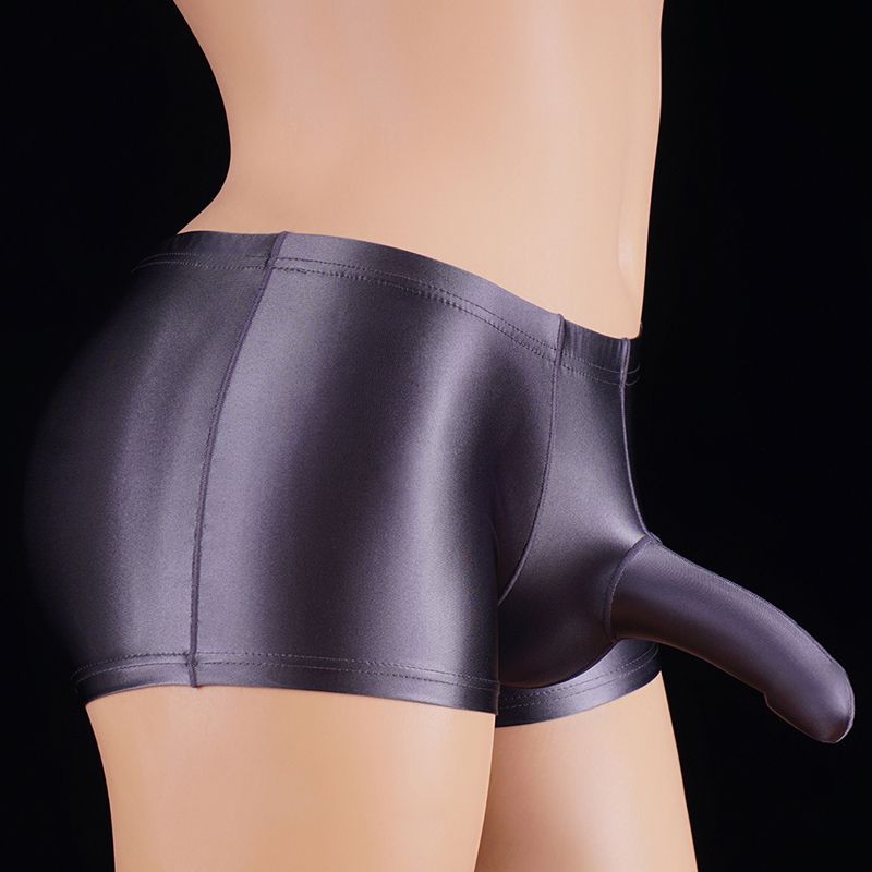 Aircraft Pants Men's Boxers Shiny Silky High Elastic Underwear Lift Shorts Breathable Tights