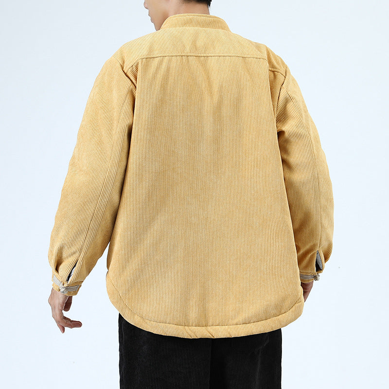 Men's Casual Cotton-padded Buckle jacket