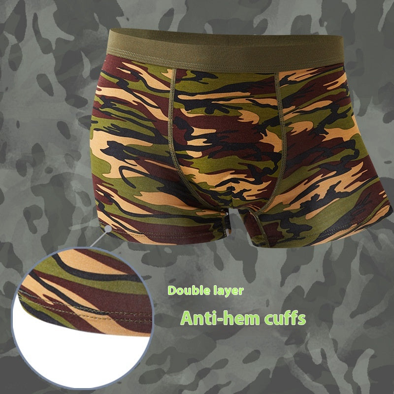 Camouflage Men's Underwear Modal Breathable Boxers Mid-waist Printed Boxers
