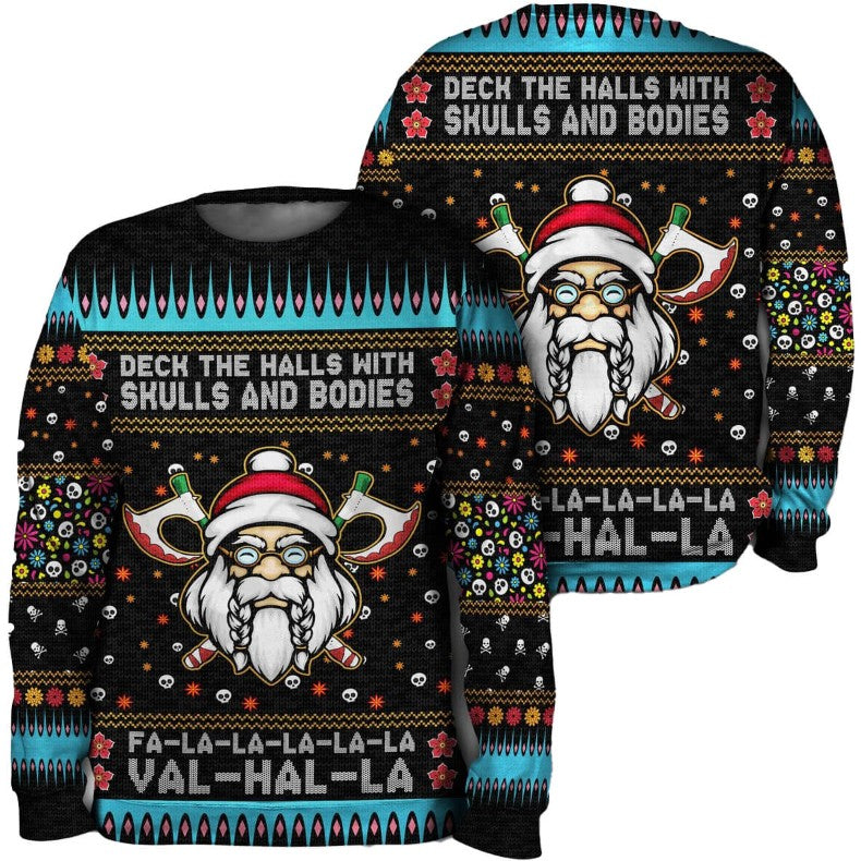 Christmas Printed Cartoon Round Neck Sweater
