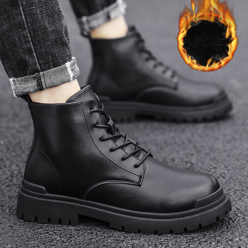 New Men's Casual Leather British Retro Martin Boots
