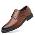 Men's Height Increasing Insole Formal Business Hollow Leather Shoes