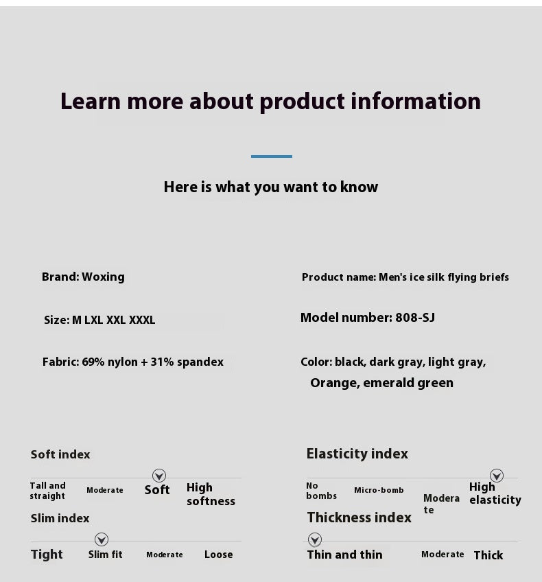 Men's Thin Ice Silk Traceless Ventilation Quick-drying Briefs