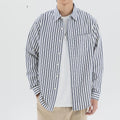 Loose Trendy All-match Retro Casual Striped Shirt