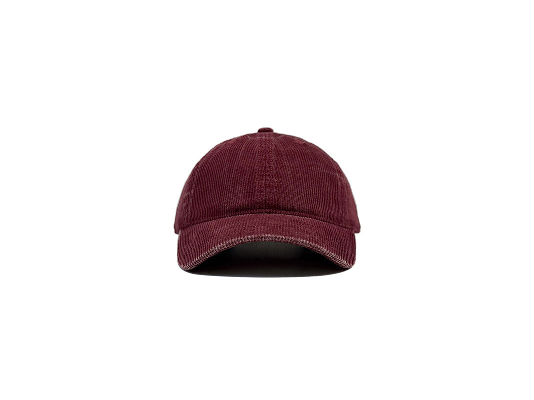 Retro Solid Color Corduroy Cap For Men And Women