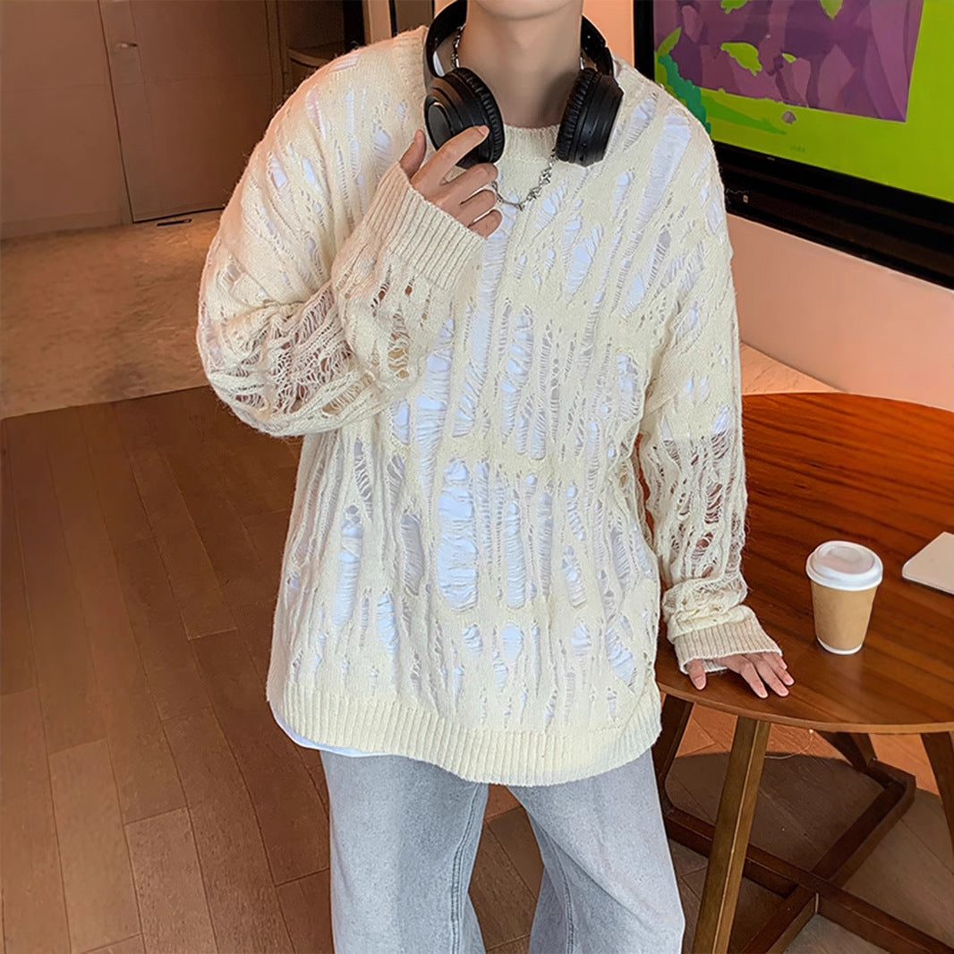Early Spring Design Hollow Loose Thin Sweater