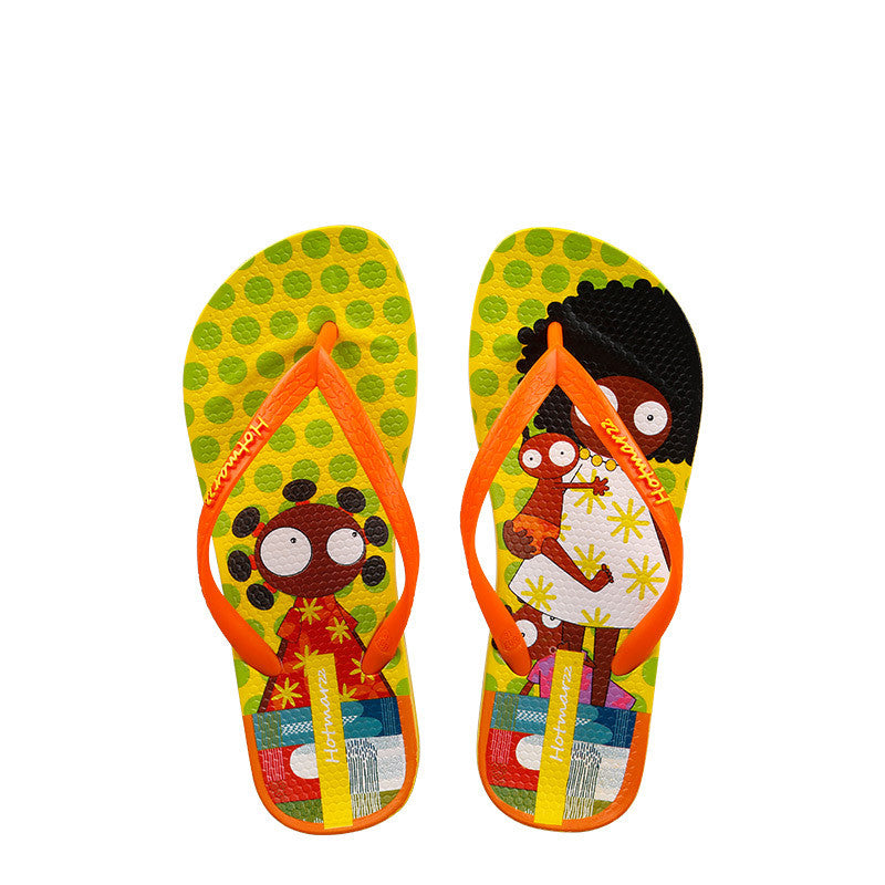 New Cartoon Children's Shoes Non-slip Cute Girls Flip Flops