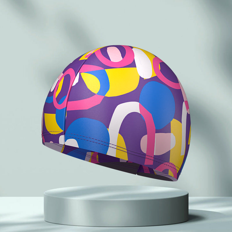 Simple Printing High Elastic Comfortable Swimming Cap