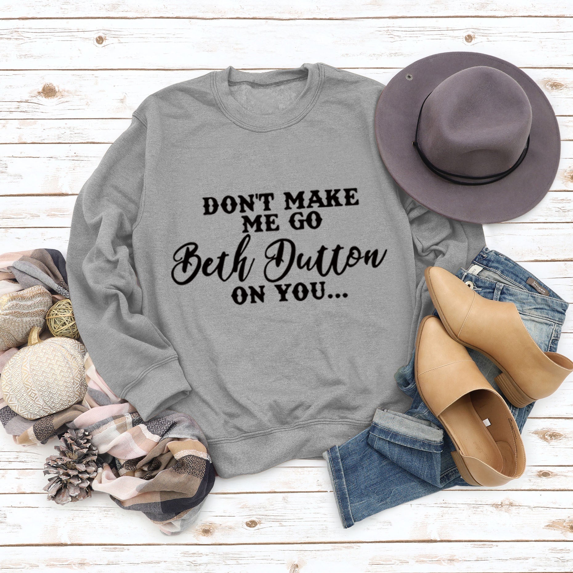 DON'T MAKE ME GO Simple Pullover Top Long Sleeve Printed European And American Loose Sweater