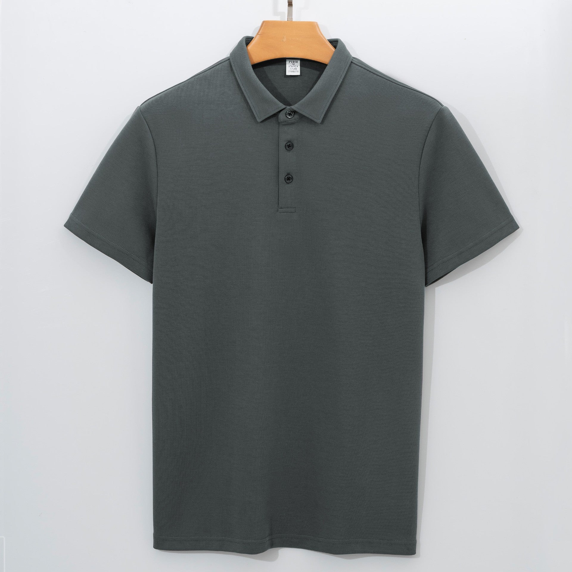230g Double-sided Cotton Polo Shirt Men's T-shirt Short Sleeve Air Layer