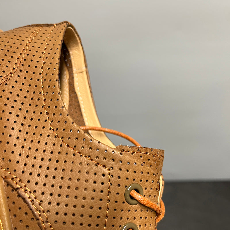 Breathable Comfortable Casual Shoes Soft Leather White Shoes