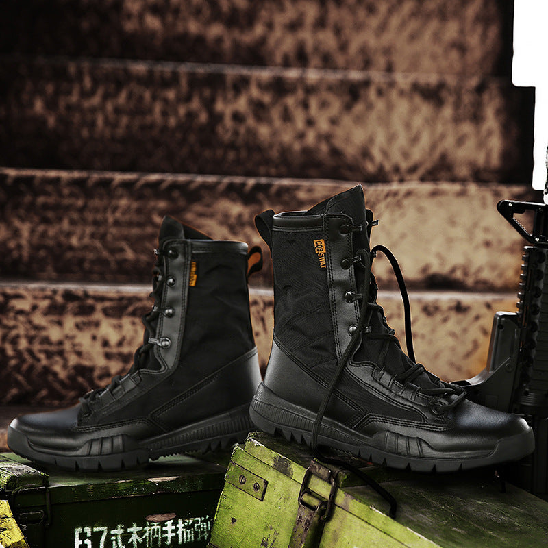 Light And Breathable High-top Cross-border Large Size Combat Boots