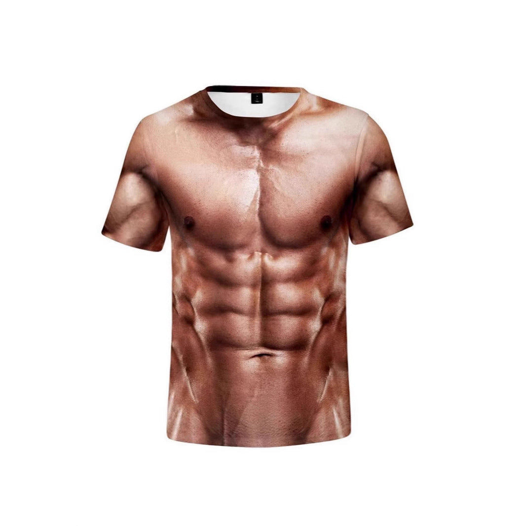 3d Digital Printing Short Sleeve Comfortable T-shirt For Men