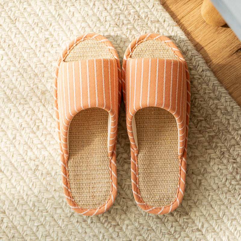 Cotton Linen Slippers Spring And Autumn Fabric Deodorant Home Indoor Non-Slip Home
