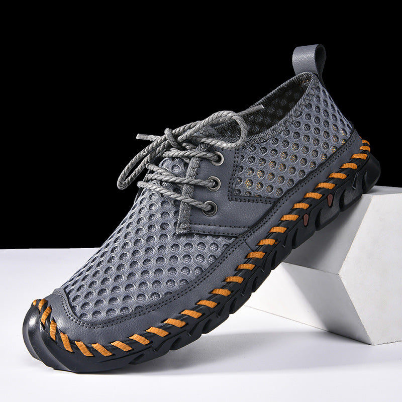 Men's Casual Lightweight Slip-on Plus Size Sports Mesh Shoes