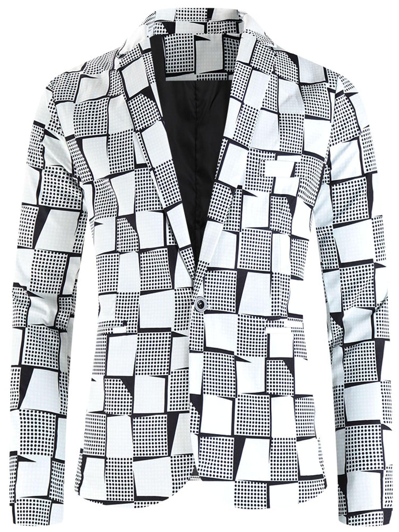 One Button Printing Leisure Suit Plus Size Men's Top