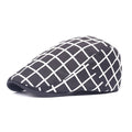 Autumn Checked Beret Men's British Style Peaked Cap