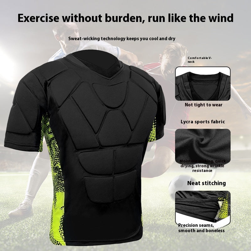 Protective Sweatshirt Chest Protector Sports Short Sleeve Football Ice Hockey Clothing