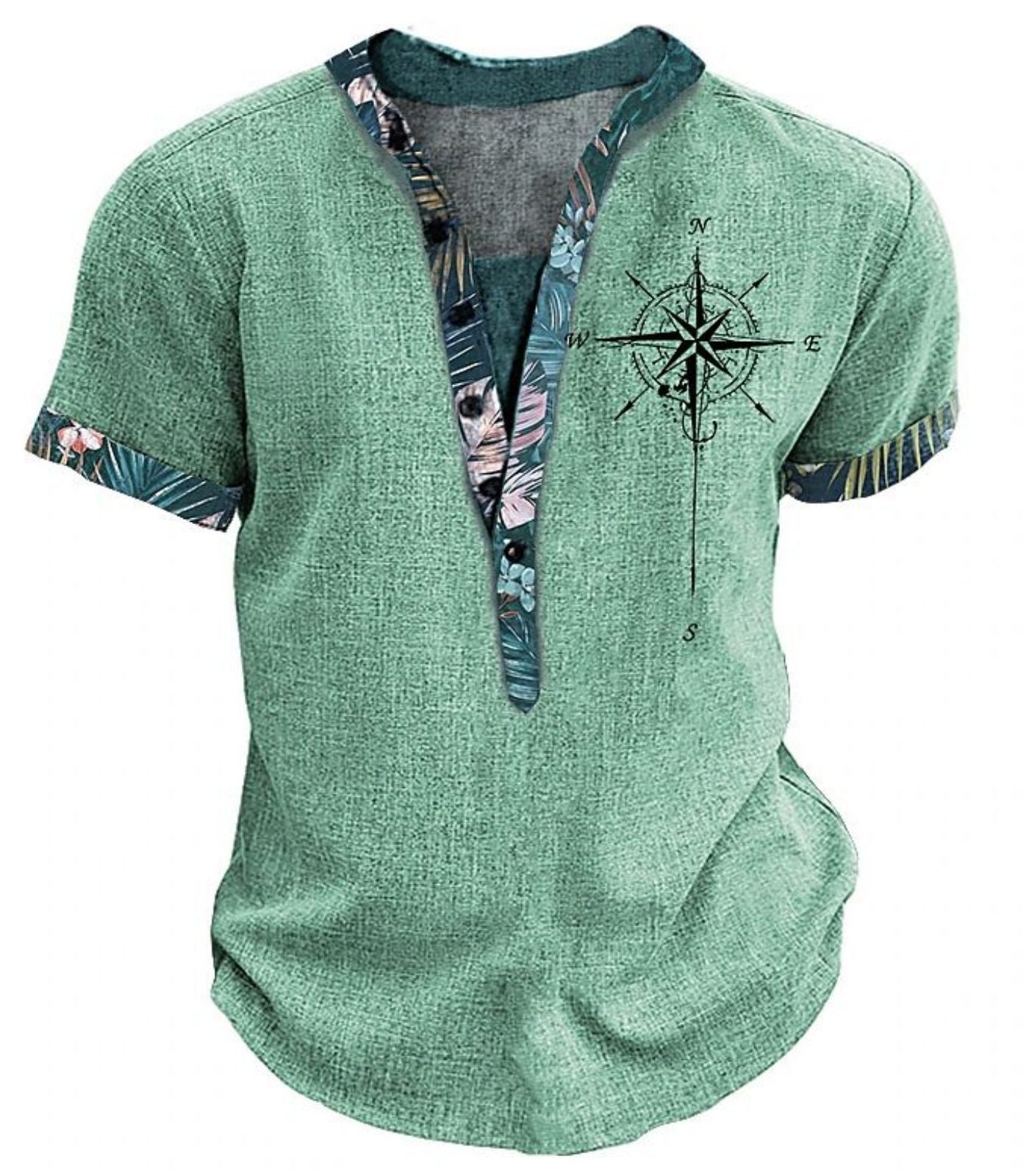 European And American 3D Printed Shirt