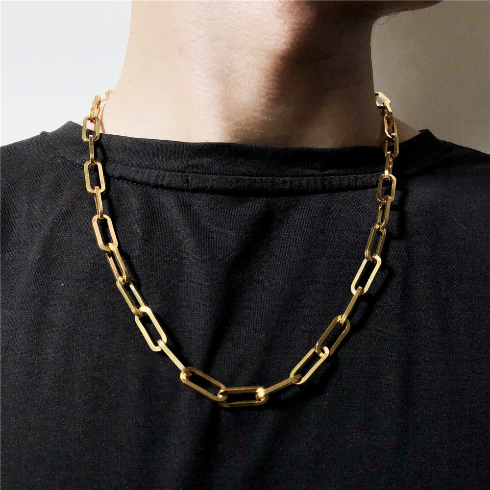 Titanium Steel Men Hip Hop Cold Wind Necklace