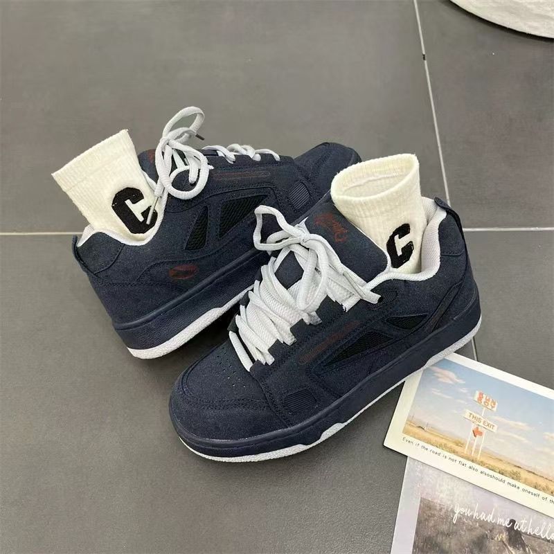 Lightweight Trendy Suede Patchwork Retro Bread Shoes