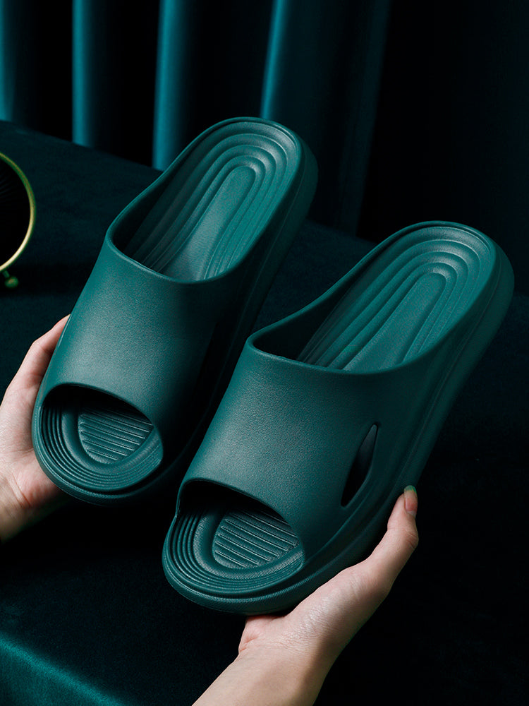 Home Sandals And Slippers For Men'S Home Indoor Non-Slip Summer Couple Thick Bottom