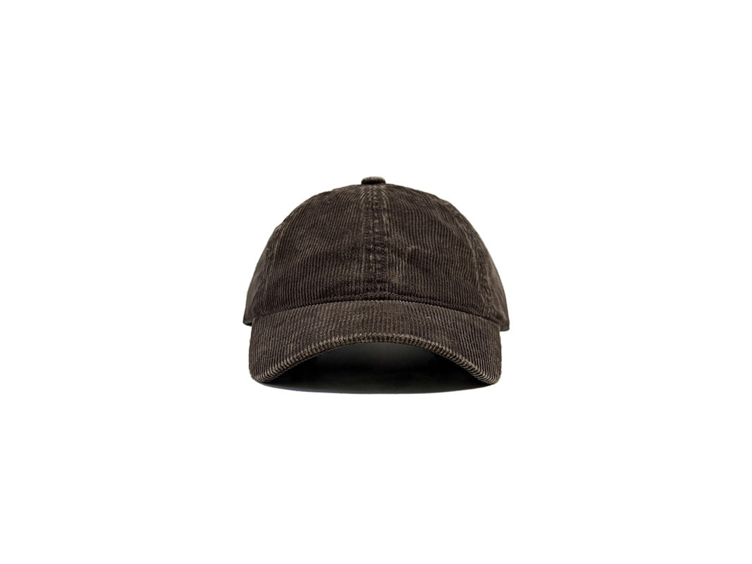 Retro Solid Color Corduroy Cap For Men And Women
