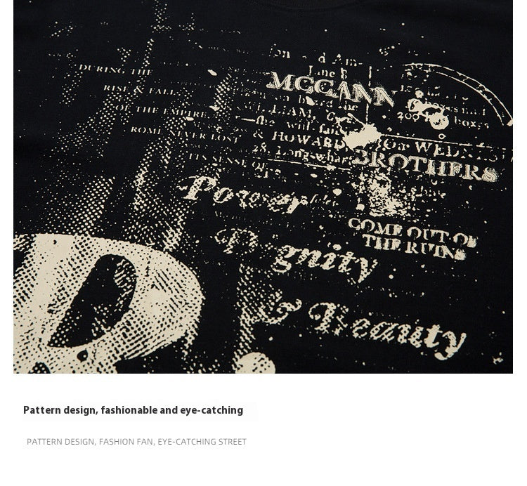 Men's And Women's Letter Printing Casual Couple's Tops