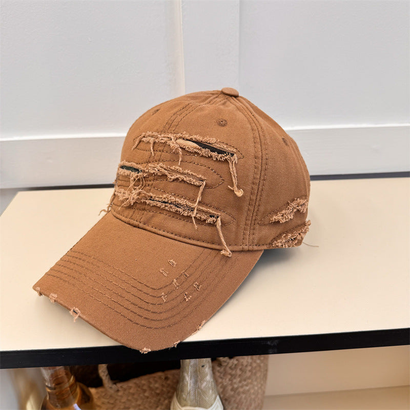 Sun Hat Make Old Ripped Soft Top Baseball Cap