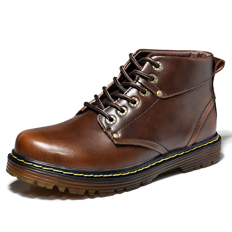 Martin Boots Men's Middle Cut British Style Shoes All-match Tooling Boots