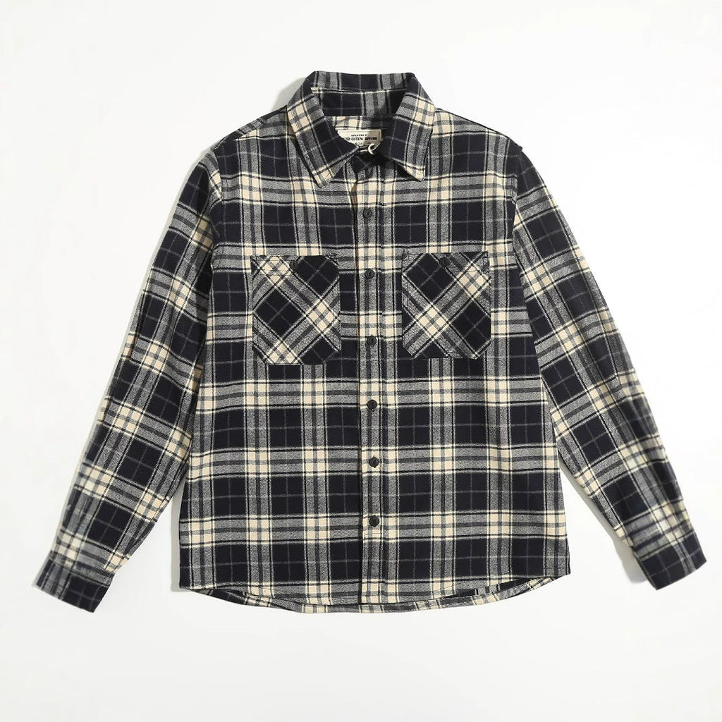 Thickened Double Pocket Overalls Long Sleeve Shirt Men