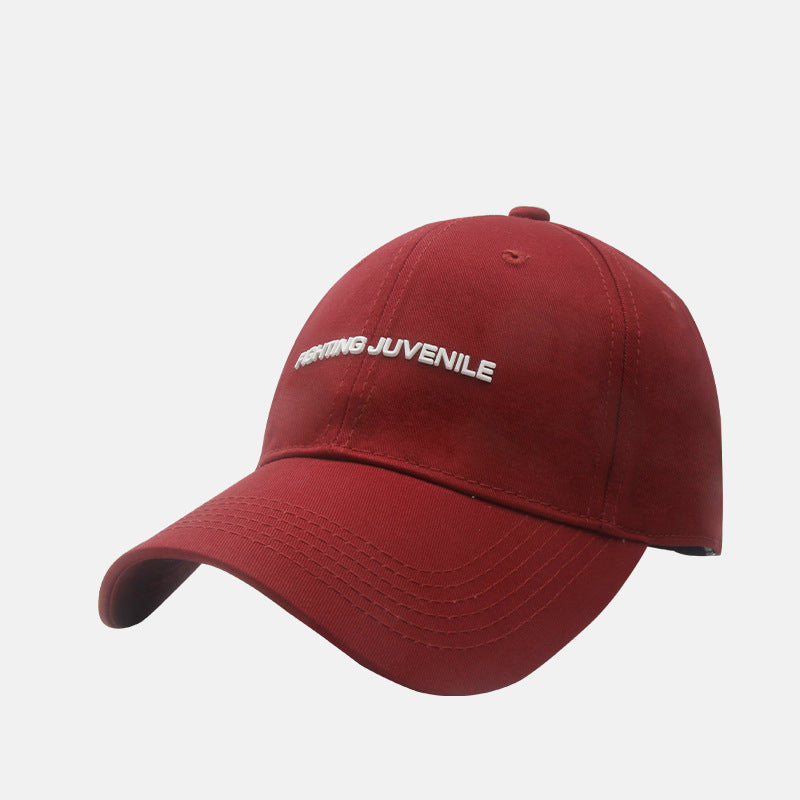 Cotton Letter Curved Brim Adjustable Baseball Cap