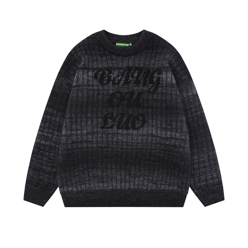 Rendering Gradient Sweater Loose Casual Men
