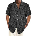 Personal Leisure Printed Loose Men's Cardigan Summer Short Sleeve shirt