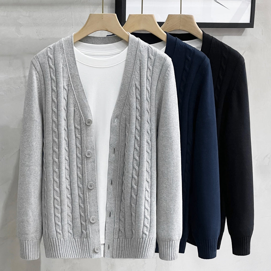 Men's Knitted Autumn And Winter Sweater Casual Jacket