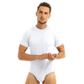 New Short Sleeve Round Neck Button Men's Breathable One-piece Home Pajamas